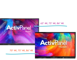 ActivPanel Nickel și Titanium – cele mai noi game de display-uri interactive de la Promethean, disponibile prin Quartz Matrix