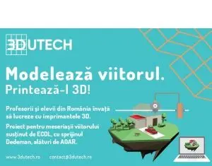 Campania EDUTECH continua in liceele din Romania. Imprimantele 3D intra in functiune in alte 10 hub-uri de printare 3D.
