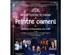 Concert umanitar Printre oameni, sâmbătă 14 decembrie 2019