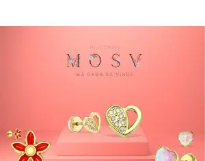 MOSV. Mă Ofer Să Vizez cercei din aur pentru copii