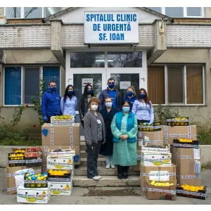 Mozzart doneaza echipament medical pentru lupta împotriva corona virus la Spitalul Sf. Ioan din București