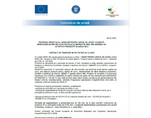 Contract de finanțare NR M2-769 DIN 30.12.2020