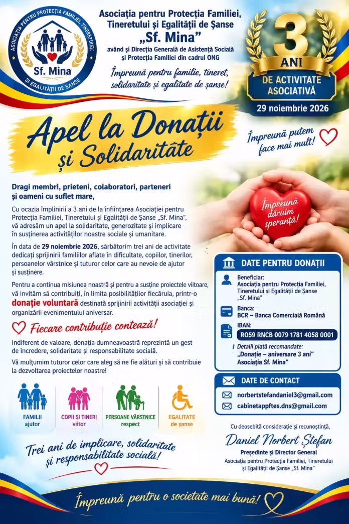 COMUNICARE Din partea Daniel Norbert Ștefan